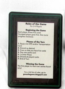 Kuva 2 - Sääntökortin avulla ei peliä opi. Erilliset säännöt tarvitaan.