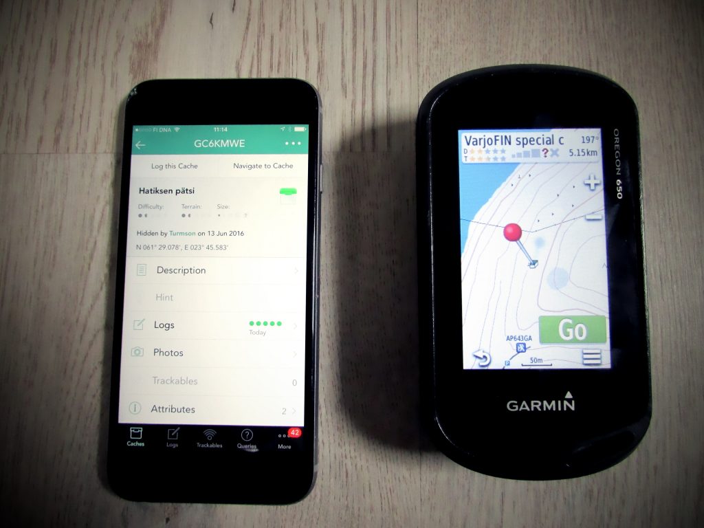 Kumpi on parempi GPS vai älypuhelin? Tiukalta näyttää..